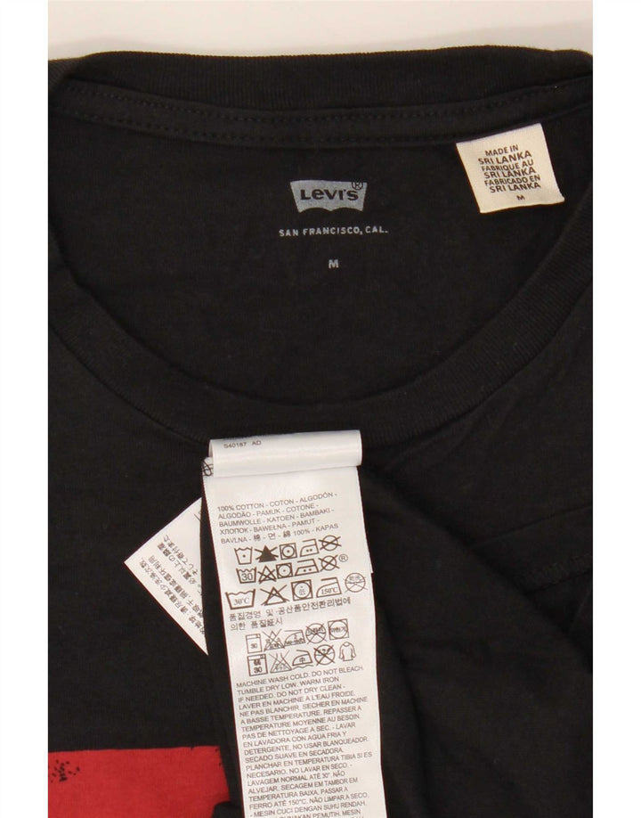 Ανδρικό γραφικό T-Shirt Levi's Top Μεσαίο μαύρο βαμβακερό