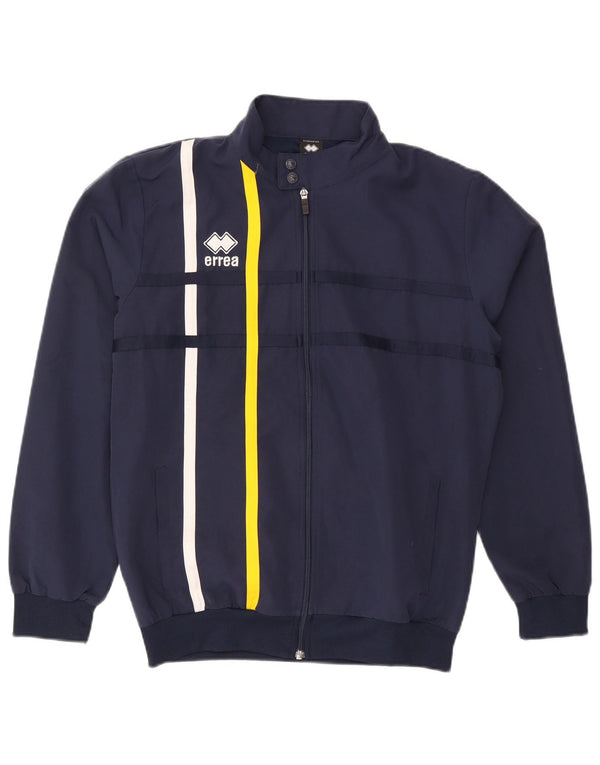 Errea Mens Bomber Jacket UK 40 Large Navy Blue ριγέ πολυεστέρας