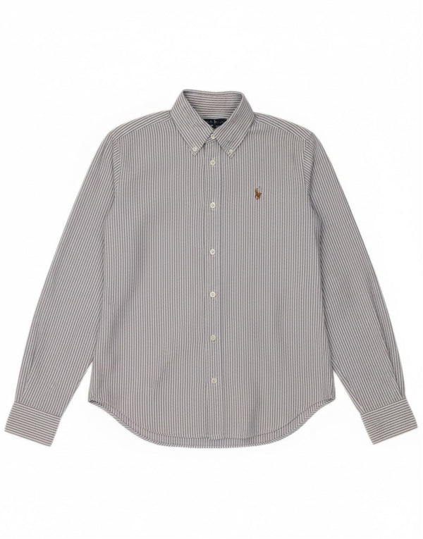 Ralph Lauren Γυναικείο πουκάμισο US 4 Small Blue Pinstripe Βαμβακερό