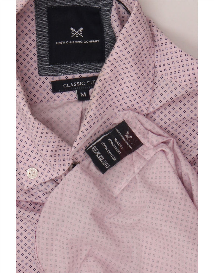 Ανδρικό πουκάμισο Crew Clothing Classic Fit, Βαμβακερό μεσαίο ροζ με στίγματα