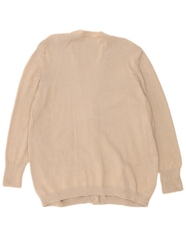 Marks & Spencer Γυναικείο πουλόβερ St. Michael Cardigan UK 20 2XL Μπεζ βαμβακερό