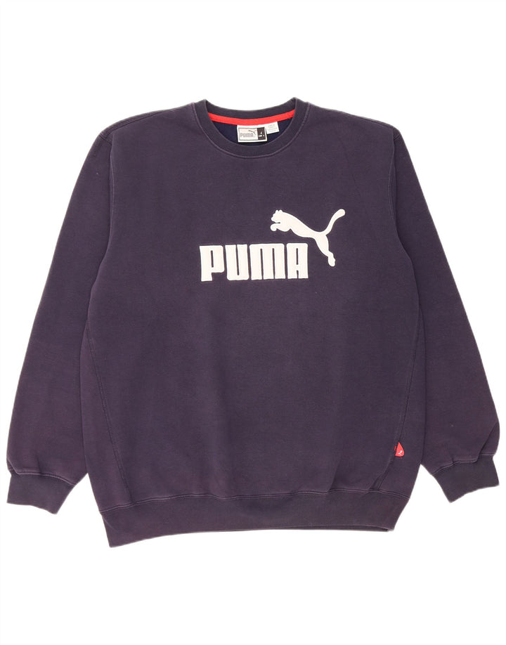 Ανδρικό γραφικό φούτερ Puma Jumper Large Navy Blue