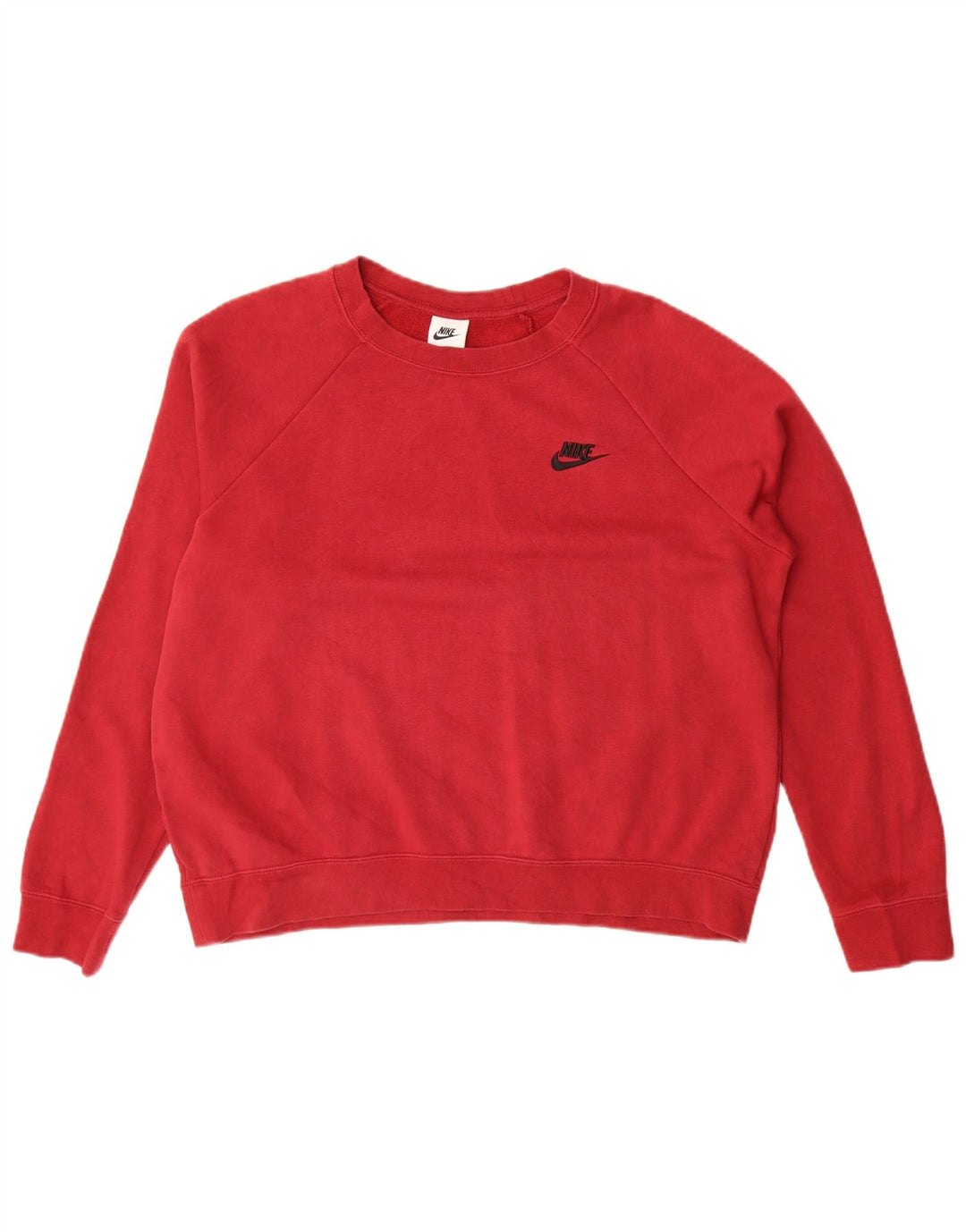 Γυναικείο φούτερ μεγάλου μεγέθους Nike Jumper UK 16 μεγάλο κόκκινο βαμβακερό