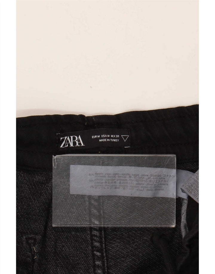 Ανδρική φόρμα Zara Παντελόνι Joggers Μεσαίο Μαύρο Βαμβακερό