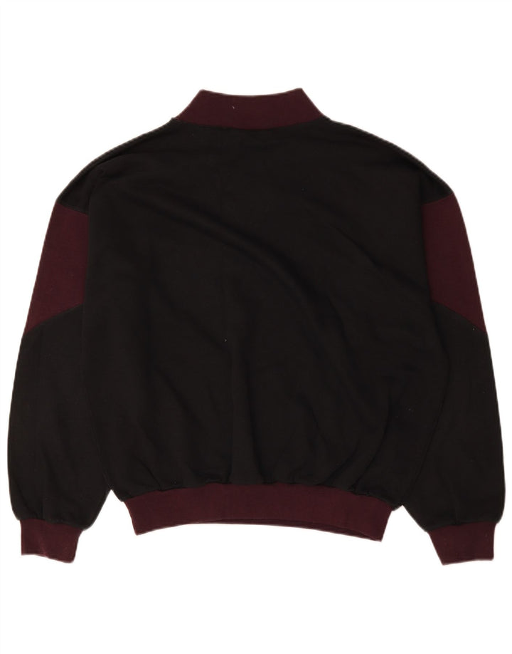 Vintage ανδρικό φούτερ Jumper Μεσαίο μαύρο χρώμα, βαμβακερό