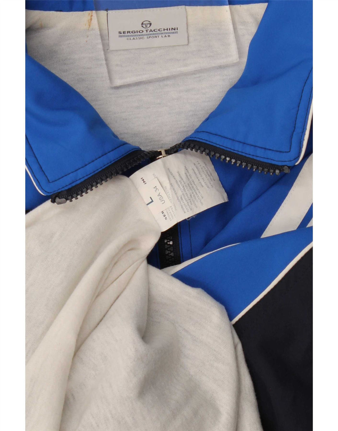 Ανδρική φόρμα Sergio Tacchini Top Jacket Large Navy Blue Colourblock