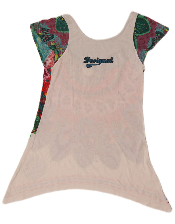 Desigual Asymmetric Tunic Top UK 12 Medium Πολύχρωμο