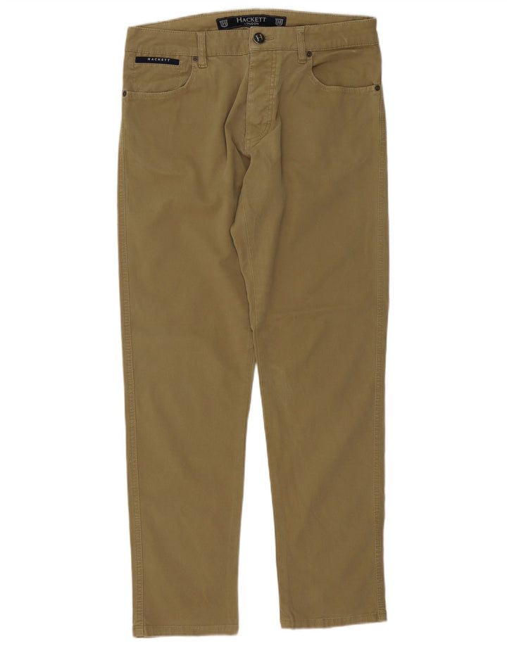 Hackett Ανδρικό Slim Casual Παντελόνι W34 L32 Χακί Βαμβακερό