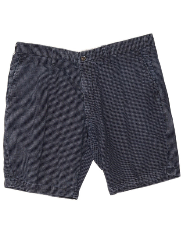 Ανδρικό σορτς Chino Marks & Spencer W38 XL Navy Blue Check Cotton