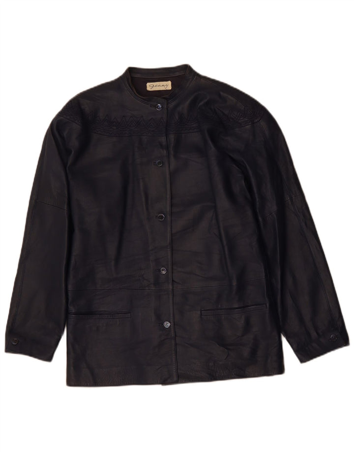 Γυναικείο δερμάτινο μπουφάν GENNY Oversized EU 34 XS Navy Blue