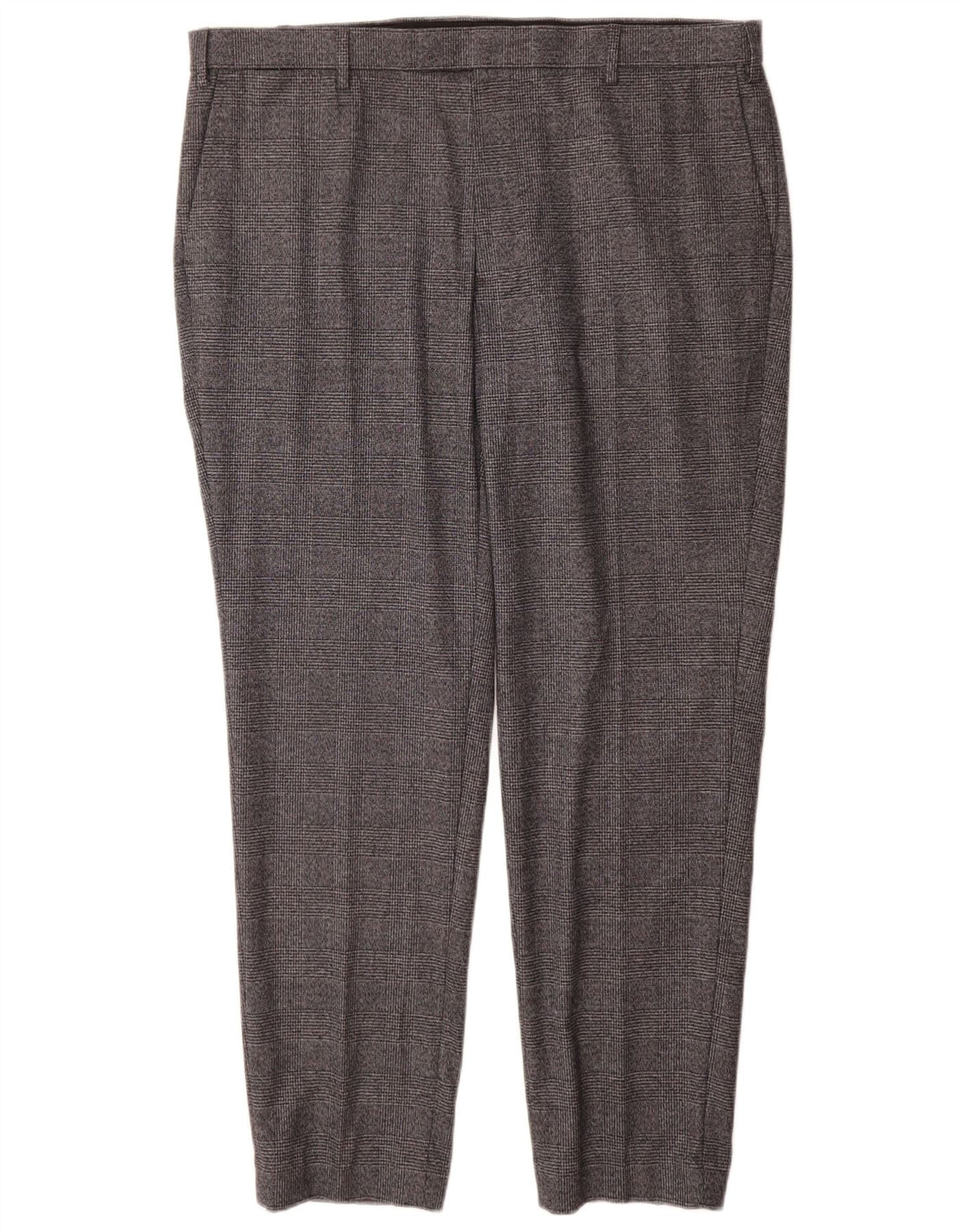 Marks & Spencer Ανδρική ίσια φόρμα παντελόνι W40 L31 Grey Check