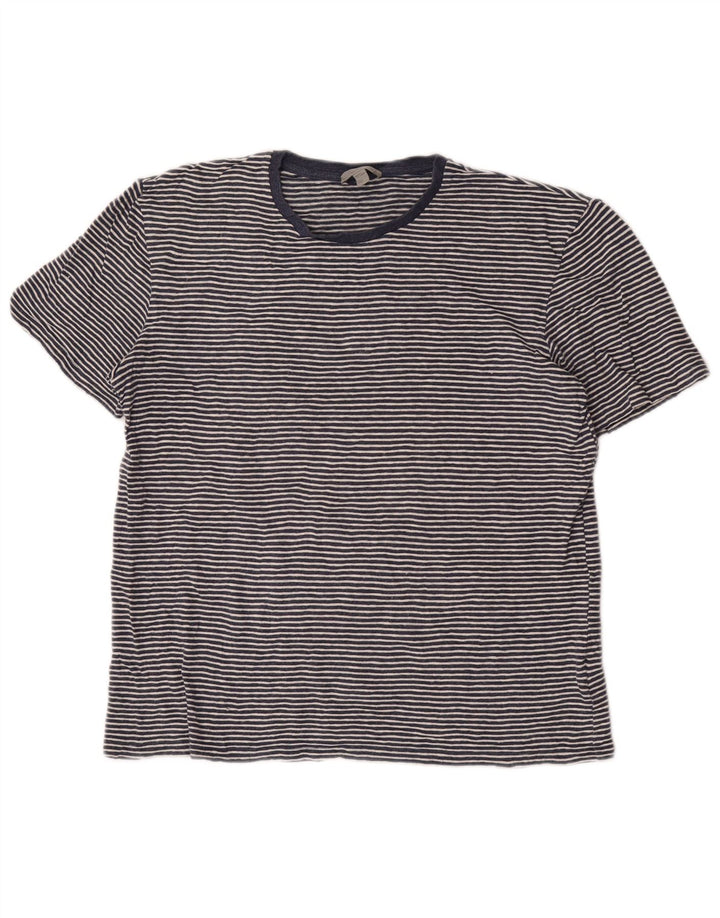 Ανδρικό T-Shirt Cos Top Βαμβακερό μεσαίο μπλε ριγέ