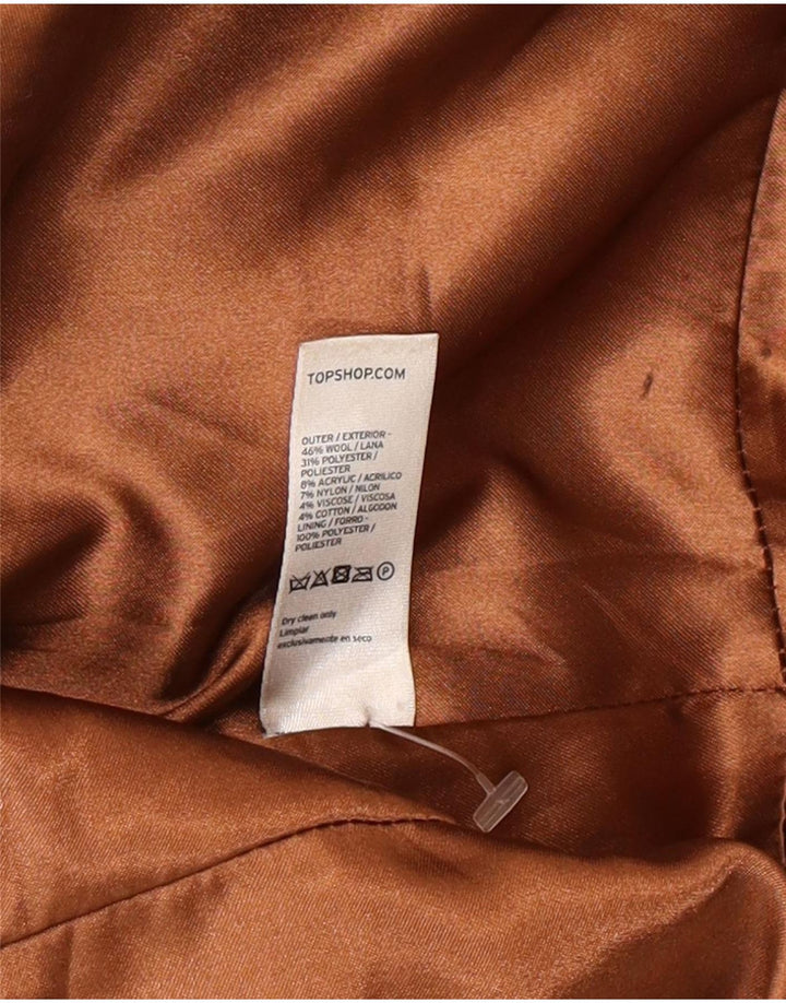Topshop Γυναικείο Παλτό Πριγκίπισσας UK 12 Μέτριο Μαύρο Μαλλί