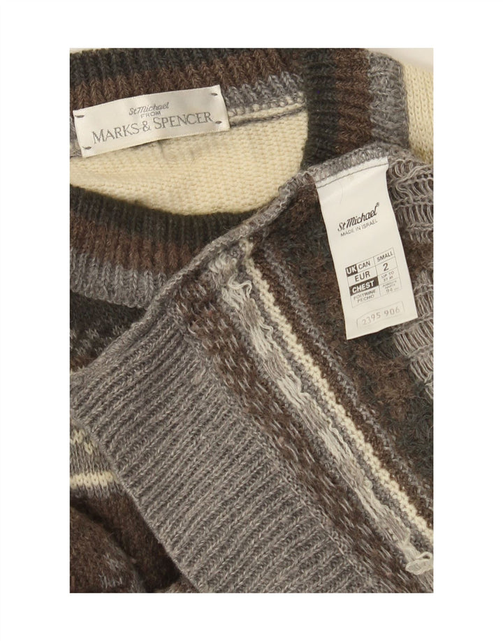 Marks & Spencer Ανδρικό πουλόβερ με λαιμόκοψη St. Michael Crew Μικρό καφέ