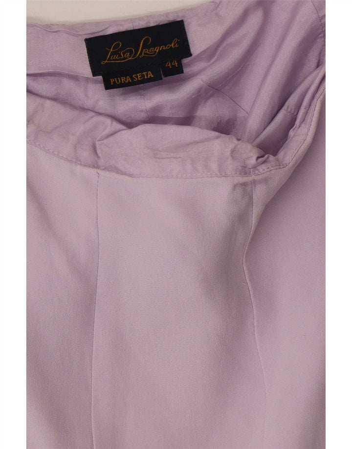 Luisa Spagnoli γυναικεία βολάν φούστα IT 44 Medium W30 Purple Silk