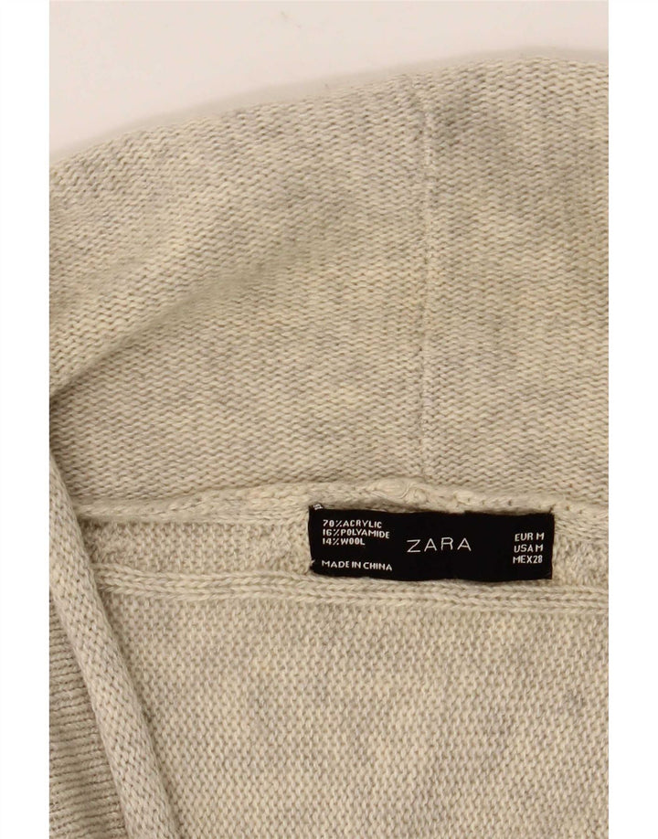 Zara Γυναικείο Bolero Jumper UK 12 Medium Grey Flecked