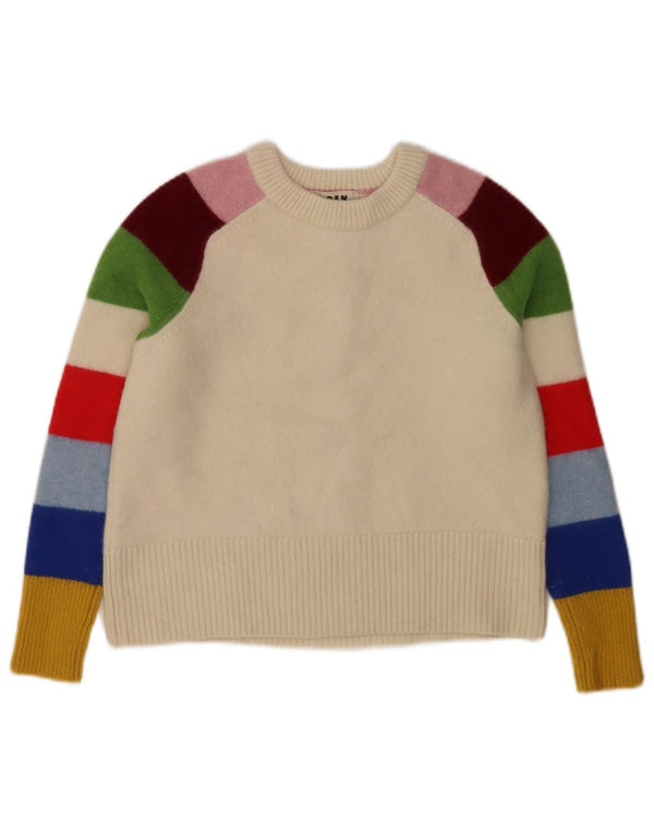 Πουλόβερ Boden Girls Crew Neck Jumper 8-9 Years Medium White Colourblock