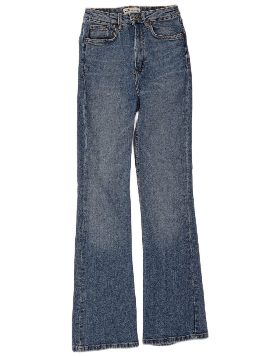Zara Γυναικείο Jeans Flared EU 34 2XS W24 L30 Blue Cotton