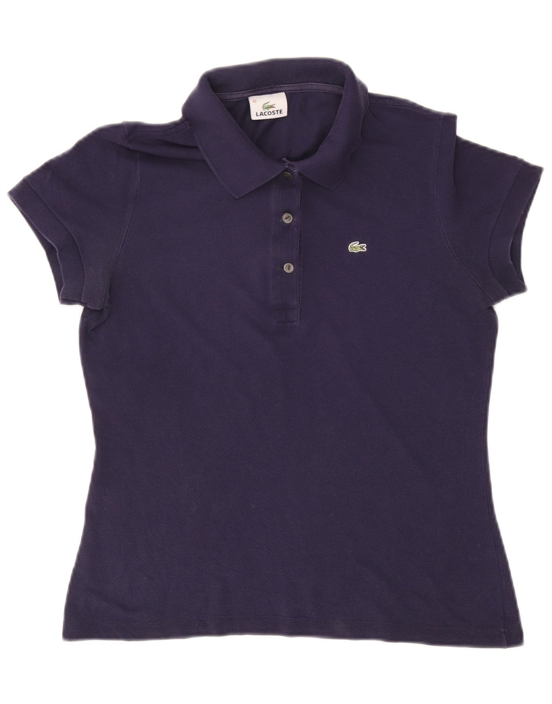 Lacoste Γυναικείο πουκάμισο Polo Νούμερο 42 Μεγάλο Βαμβακερό Navy Blue