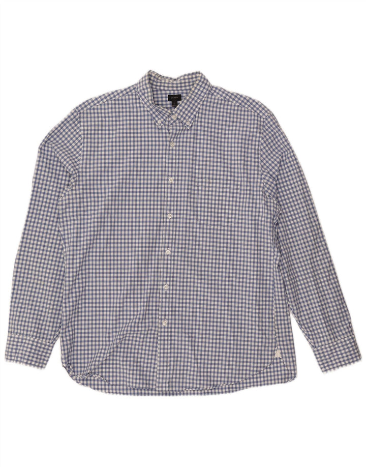 J. CREW Ανδρικό πουκάμισο XL Blue Check Cotton