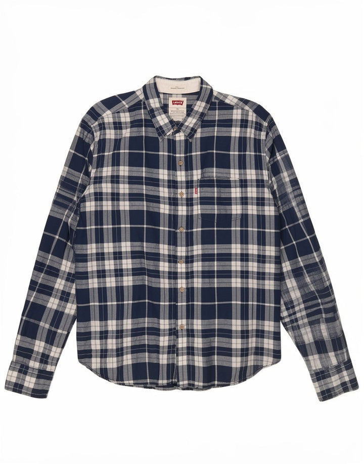 Ανδρικό πουκάμισο Levi's 2XL Blue Check Lenn