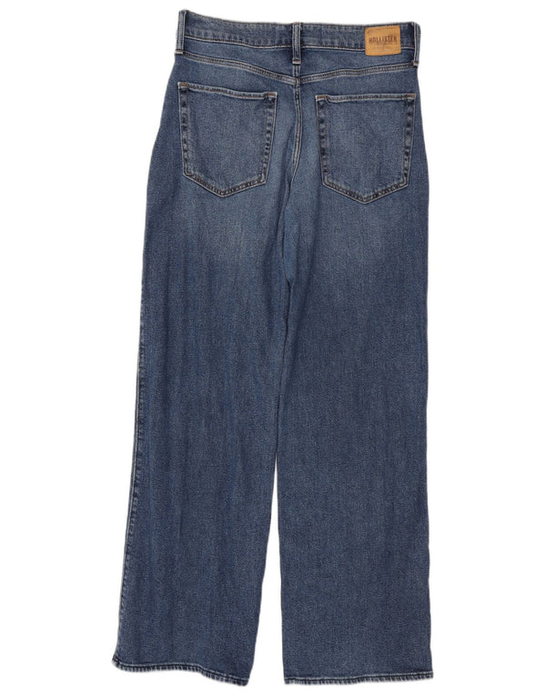 Hollister γυναικείο φαρδύ ψηλό ρολό τζιν US 7 Medium W28 L31 Μπλε