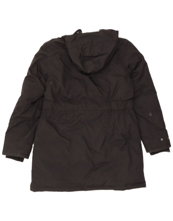 Mountain Warehouse Γυναικείο παλτό με κουκούλα UK 14 Large μαύρο πολυεστέρα