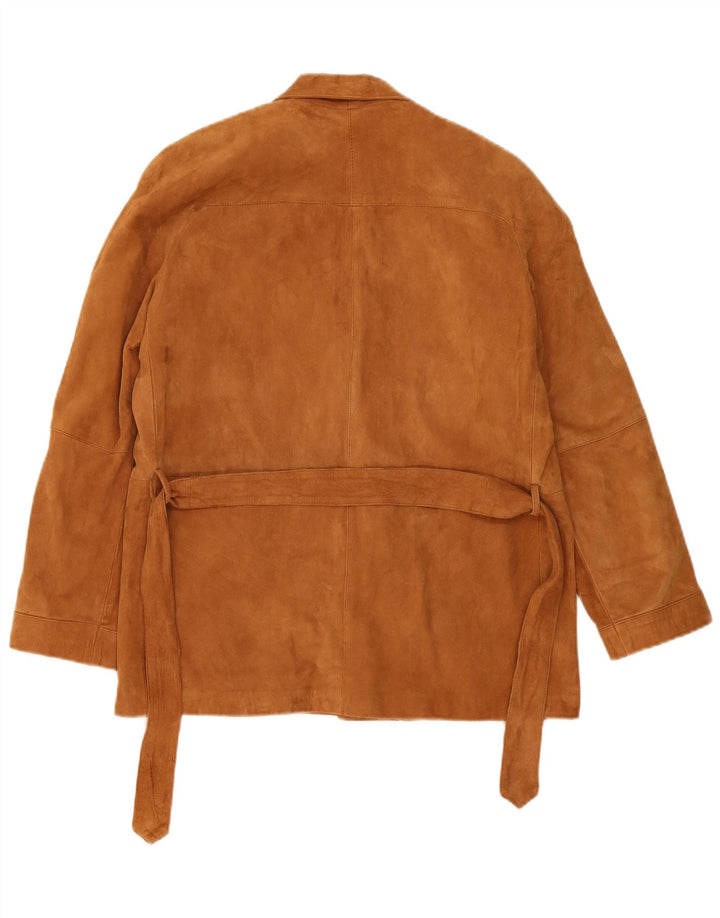 Vintage Γυναικείο Suede Blazer Jacket 2 κουμπιών IT 44 Medium Brown