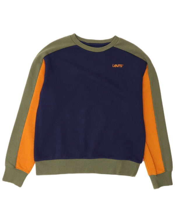 Φούτερ Levi's Boys Jumper 13-14 ετών Navy Blue Colorblock Βαμβακερό