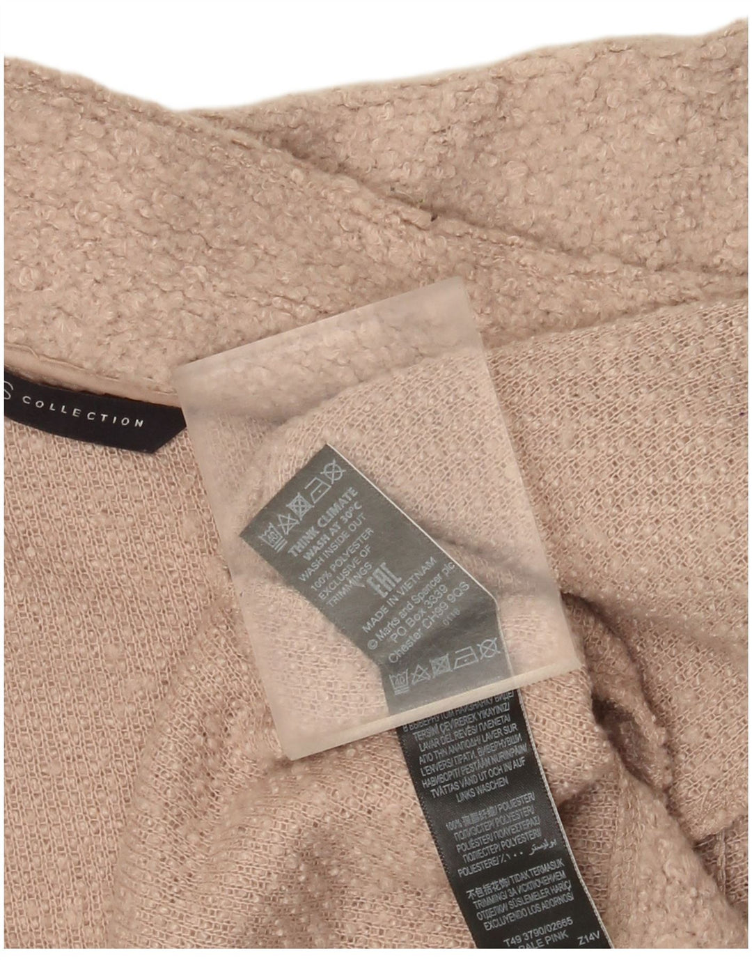 Γυναικείο παλτό Marks & Spencer UK 18 XL Pink Polyester