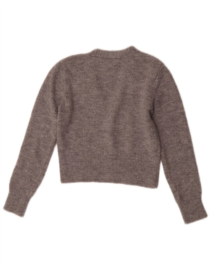 Zara Γυναικεία Ζακέτα Crop UK 8 Small Grey