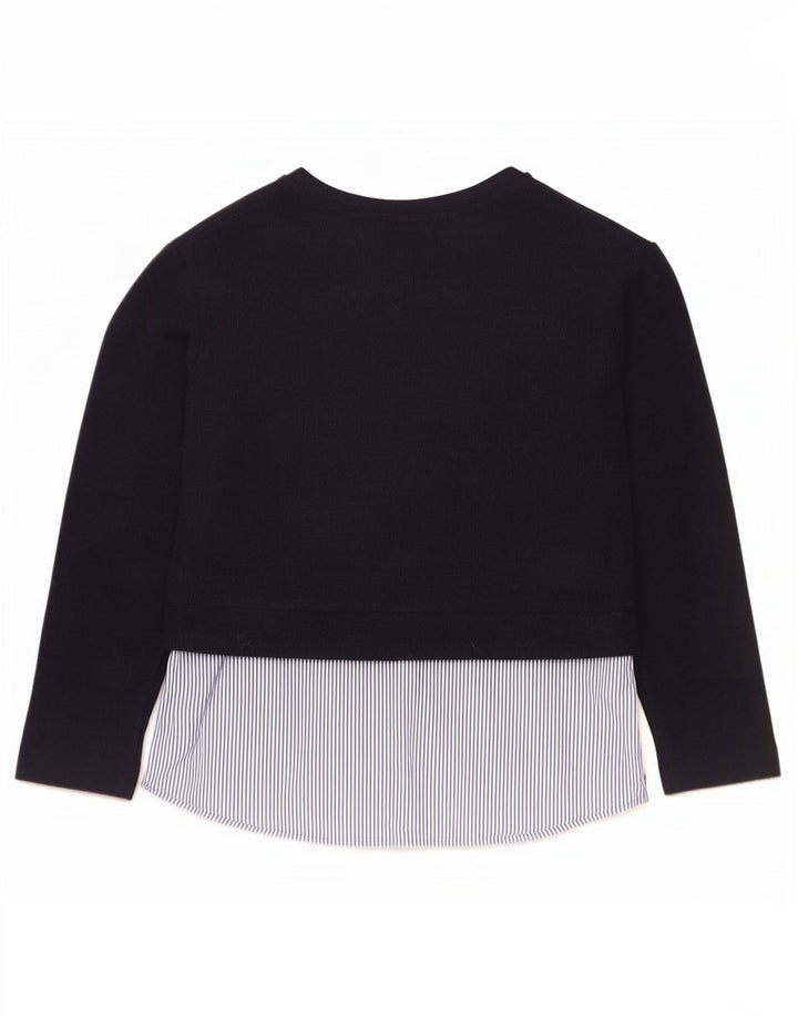 Marks & Spencer Γυναικεία μπλούζα μακρυμάνικη UK 14 Large Navy Blue Colourblock