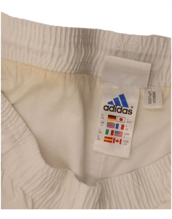 Γυναικεία αθλητική φόρμα Adidas Παντελόνι UK 14 Large White Polyester