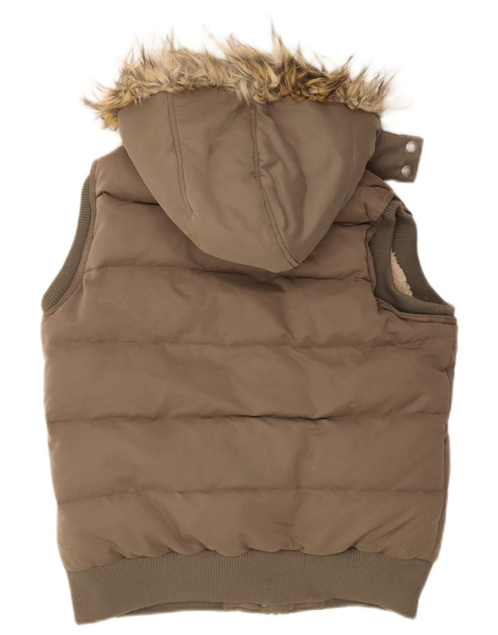 Fat Face Γυναικείο μπουφάν με κουκούλα UK 14 Medium Khaki Polyester
