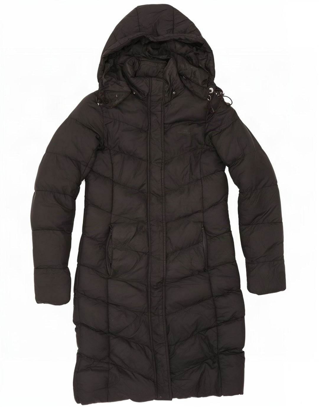 Mountain Warehouse Γυναικείο παλτό με κουκούλα UK 8 Small Black Polyester