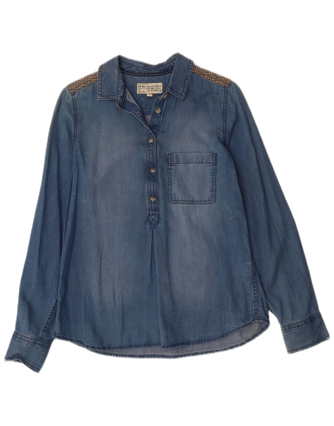 Γυναικείο τζιν πουλόβερ πουκάμισο Fat Face UK 12 Medium Blue Cotton Bohemian