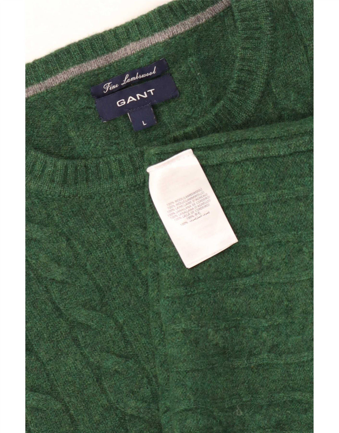 Ανδρικό πουλόβερ Gant Boat Neck Jumper Large Green Lambswool