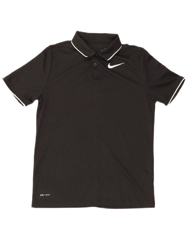 Μπλουζάκι Nike Boys Dri Fit Polo 12-13 ετών Μεγάλο μαύρο πολυεστέρα