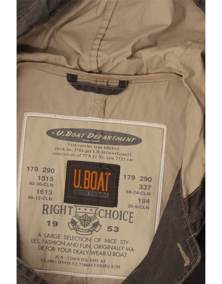 Vintage Ανδρικό μπουφάν με κουκούλα αντιανεμικό UK 38 Medium Grey