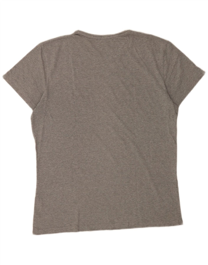 Ανδρικό γραφικό T-Shirt Timberland Top Βαμβακερό με μεσαίο γκρι χρώμα