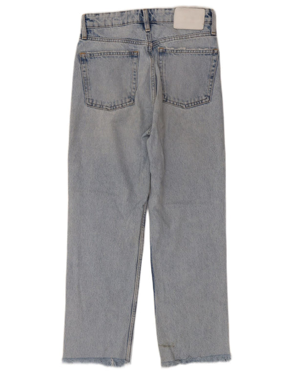 Zara Γυναικείο Crop Straight Jeans EU 34 2XS W24 L25 Blue
