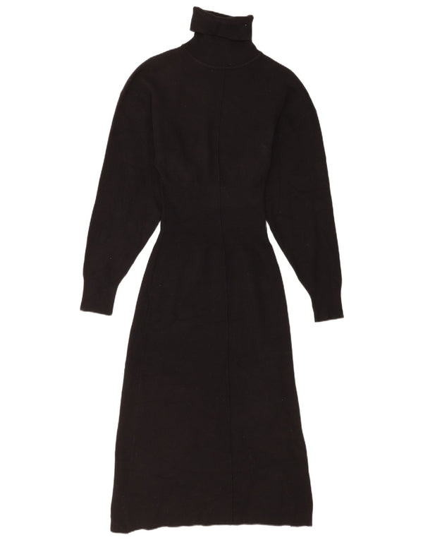 Γυναικείο μακρυμάνικο φόρεμα Zara UK 8 Small Black Viscose