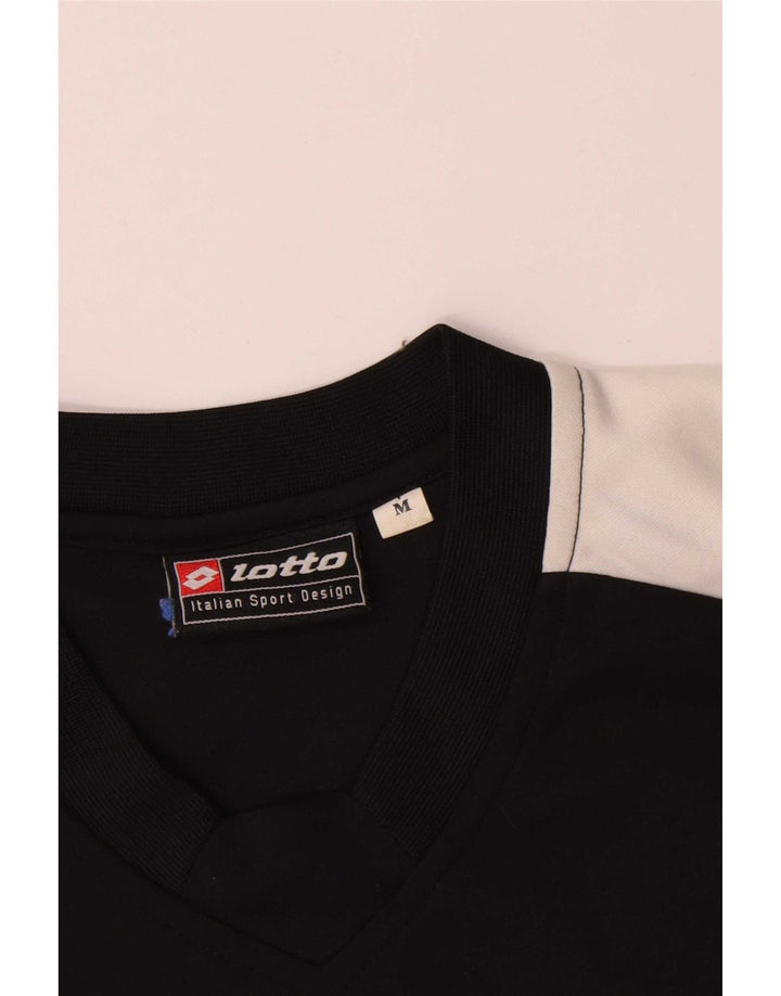 Ανδρικό γραφικό μπλουζάκι Lotto Top Medium Black Colourblock Polyester