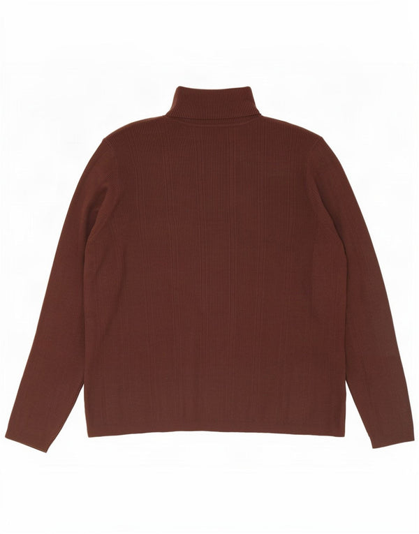 Marks & Spencer Γυναικεία μπλούζα σε ρολό τοπ UK 24 4XL καφέ βισκόζη