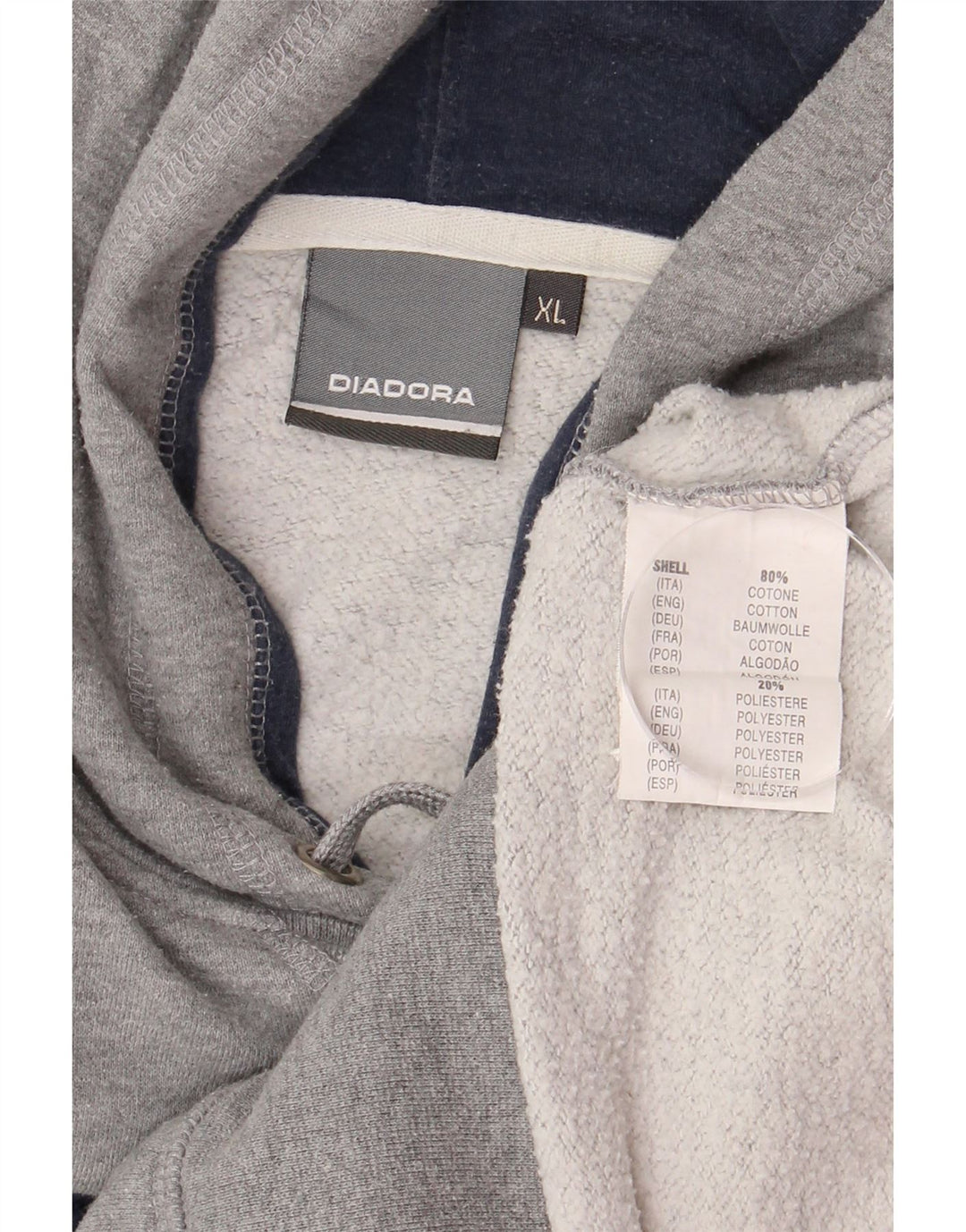 Diadora Ανδρικό γραφικό Hoodie Jumper XL Γκρι βαμβακερό