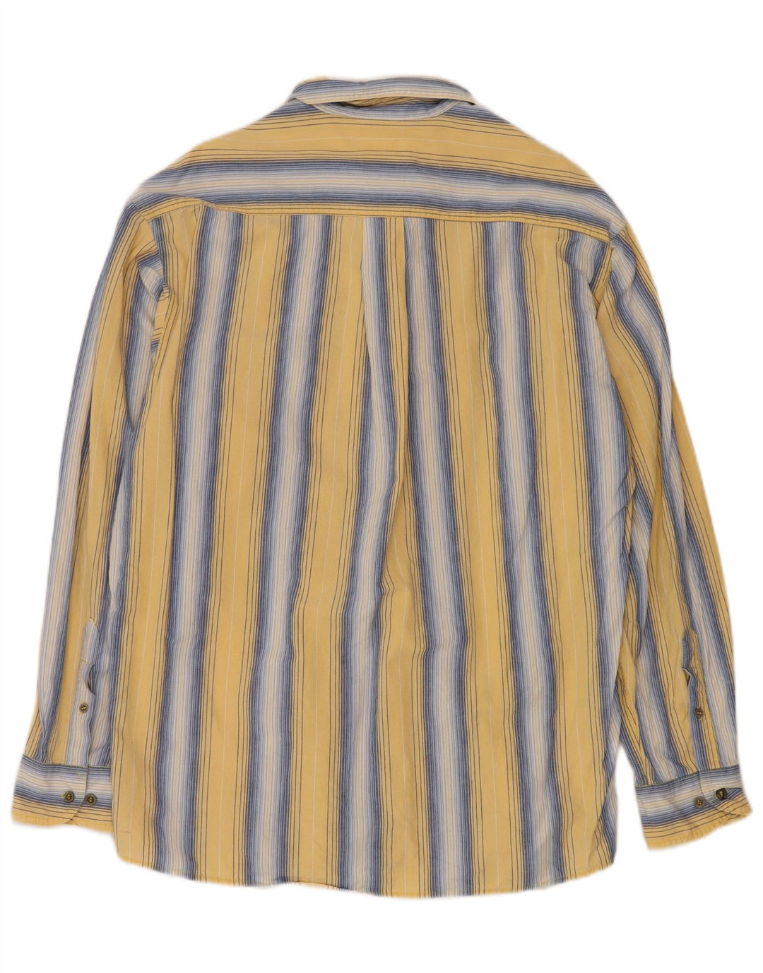 Ανδρικό πουκάμισο VINTAGE μεγάλο κίτρινο βαμβακερό ριγέ