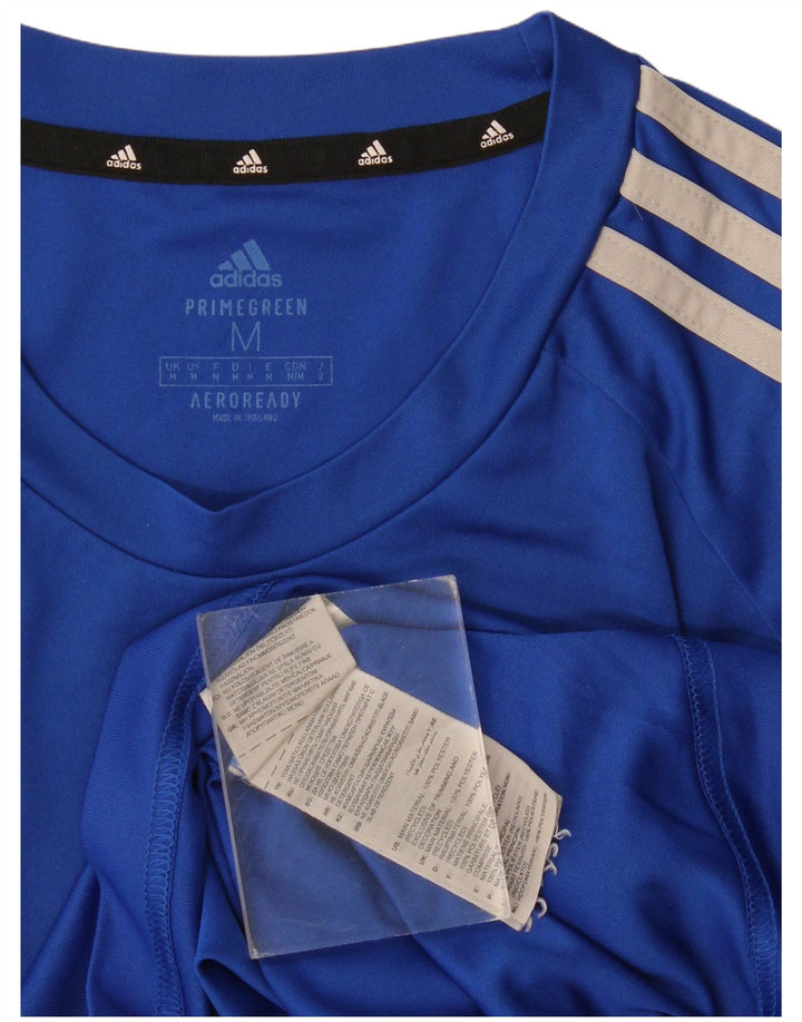 Adidas Ανδρικό T-Shirt Aeroready Top Medium Blue Polyester