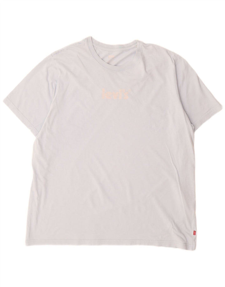 Ανδρικό μπλουζάκι Levi's Relaxed Graphic Top μεγάλο μπλε βαμβακερό