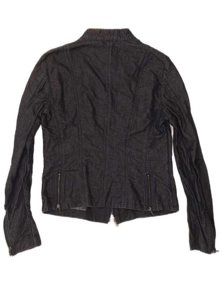 Meltin' Pot Γυναικείο Τζιν Μπουφάν UK 12 Medium Navy Blue Cotton