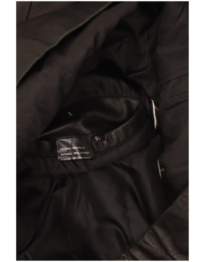 Milestone Ανδρικό Δερμάτινο Μπουφάν EU 56 3XL Μαύρο Δερμάτινο